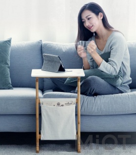 Столик Zen`s Bamboo Multifunctional Sofa Table White